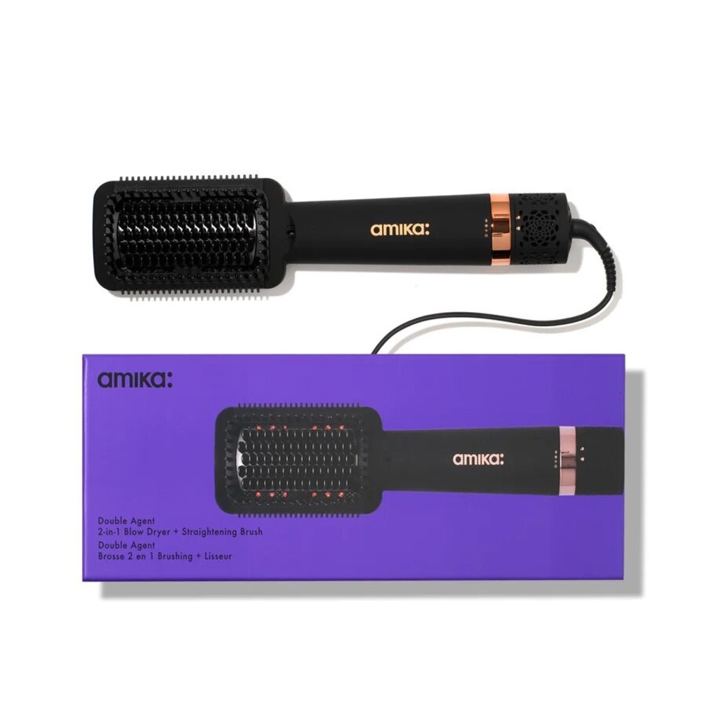 amika Black and Purple Hair Styling Brush